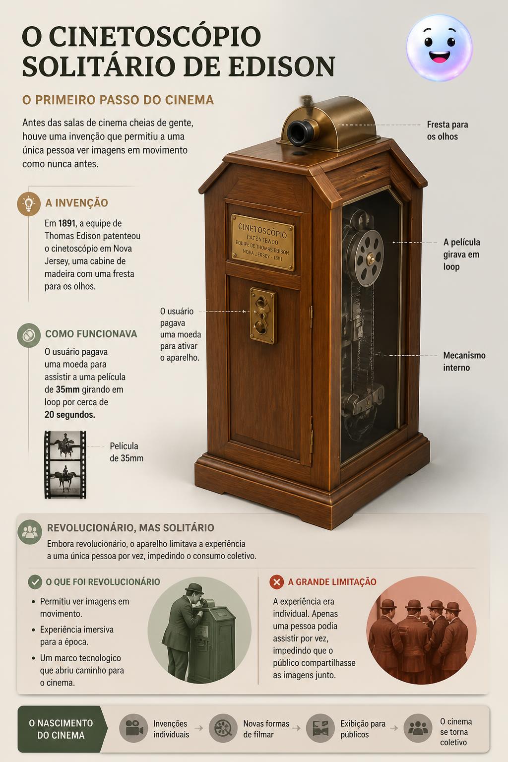 O cinetoscópio solitário de Edison