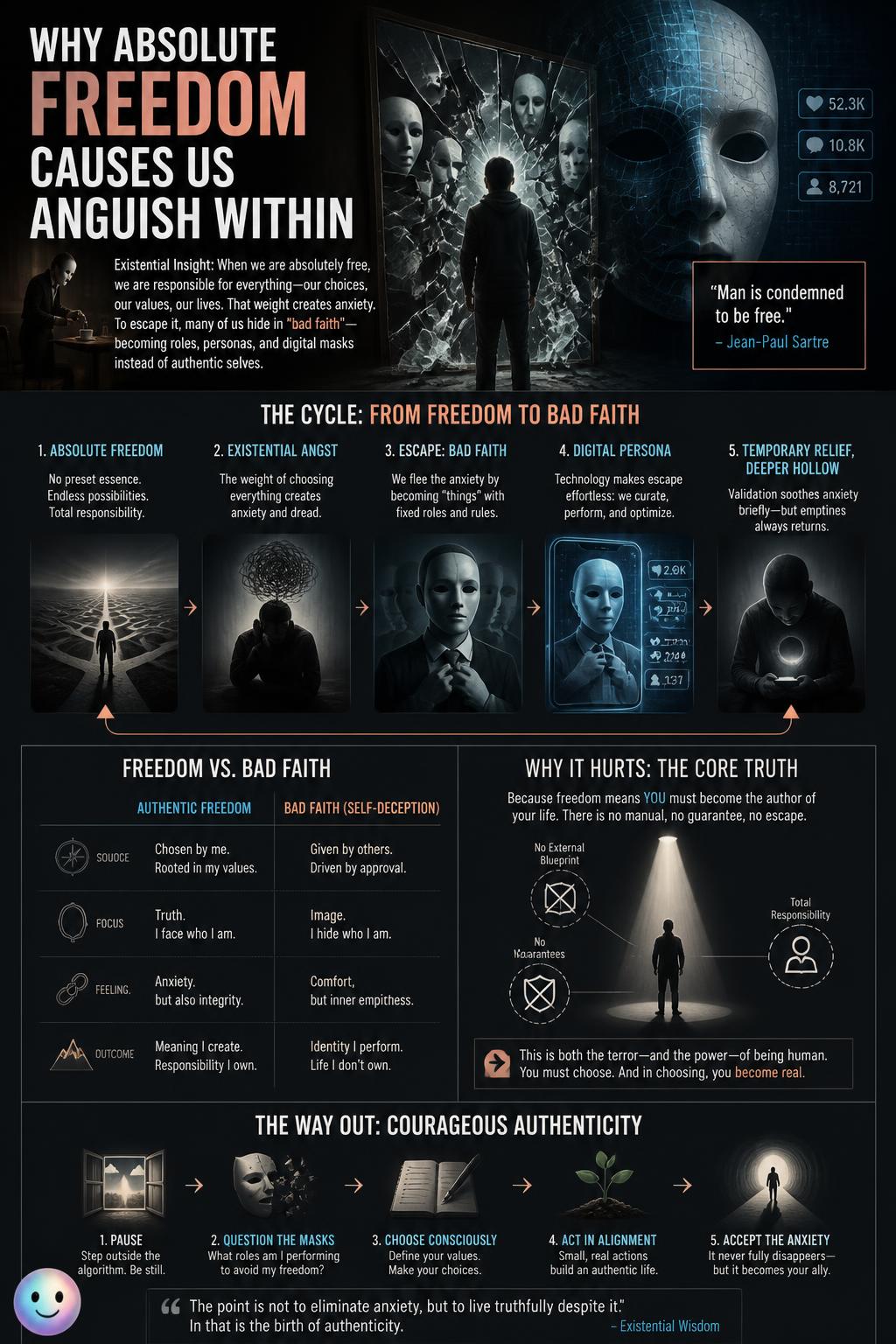 Why absolute freedom causes us anguish
