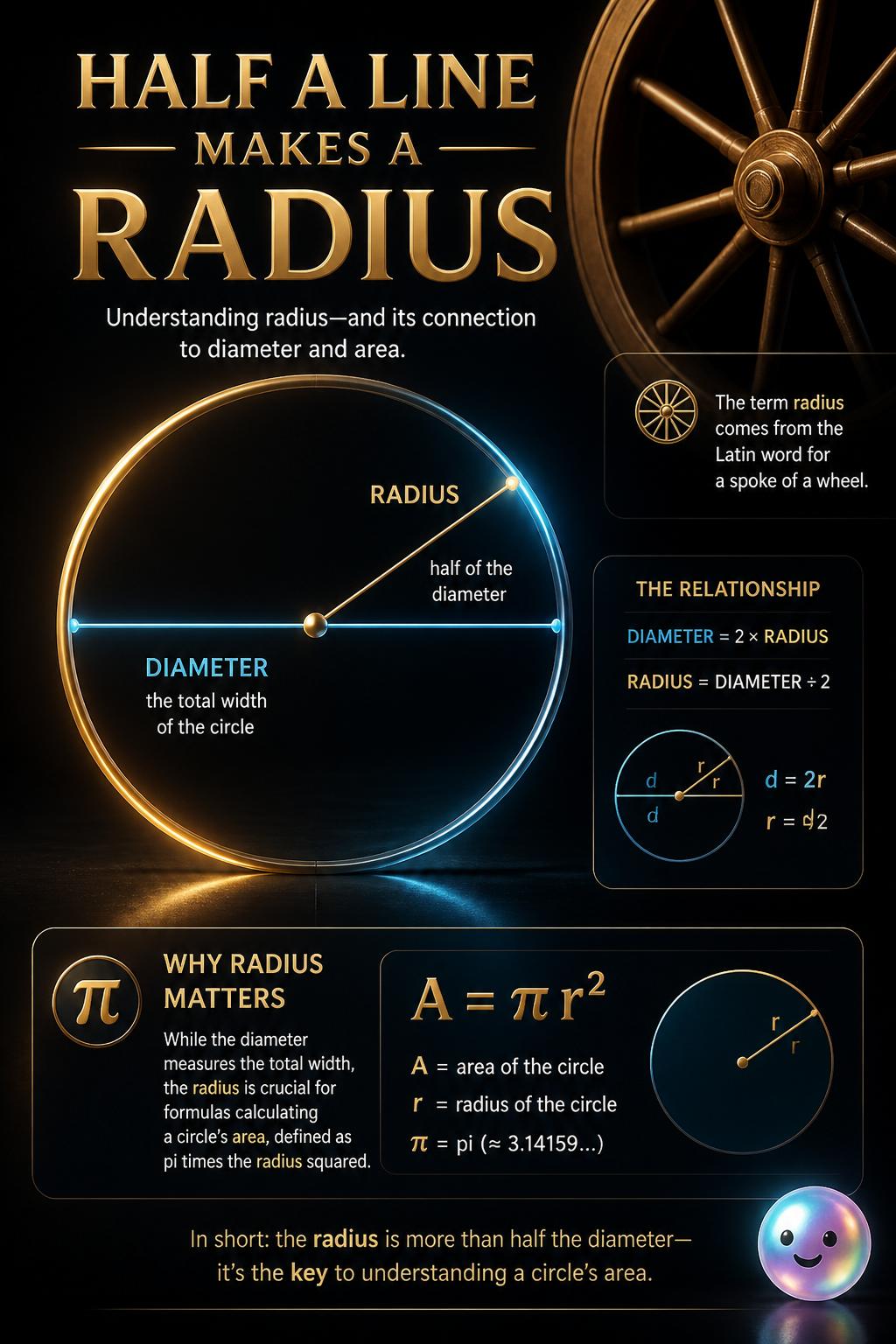 Half a line makes a radius