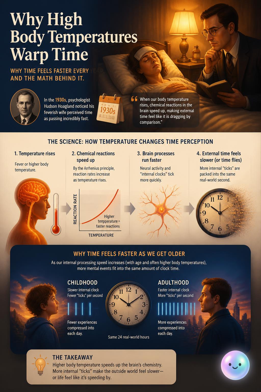 Why high body temperatures warp time