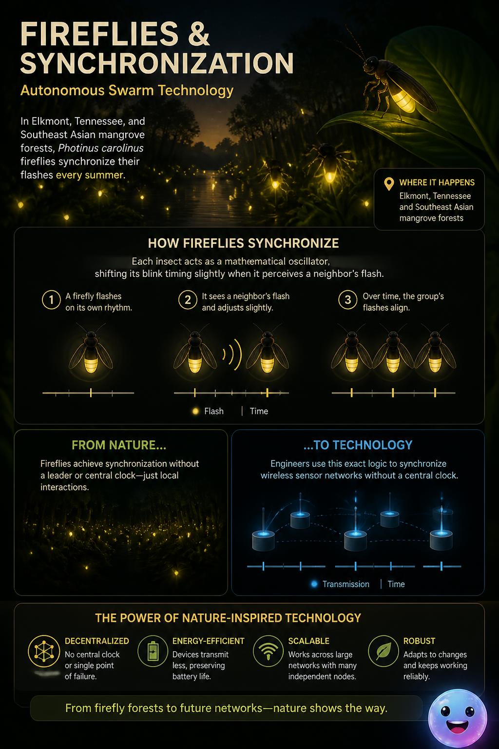 Fireflies and synchronization