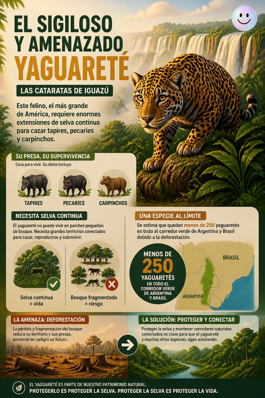 El sigiloso y amenazado yaguareté
