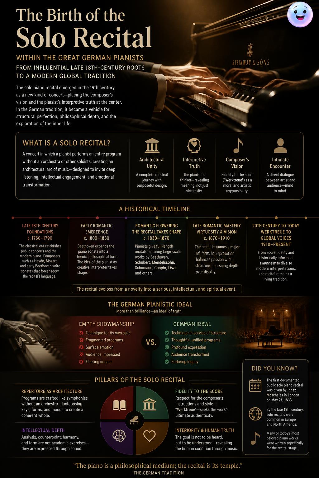 The birth of the solo recital
