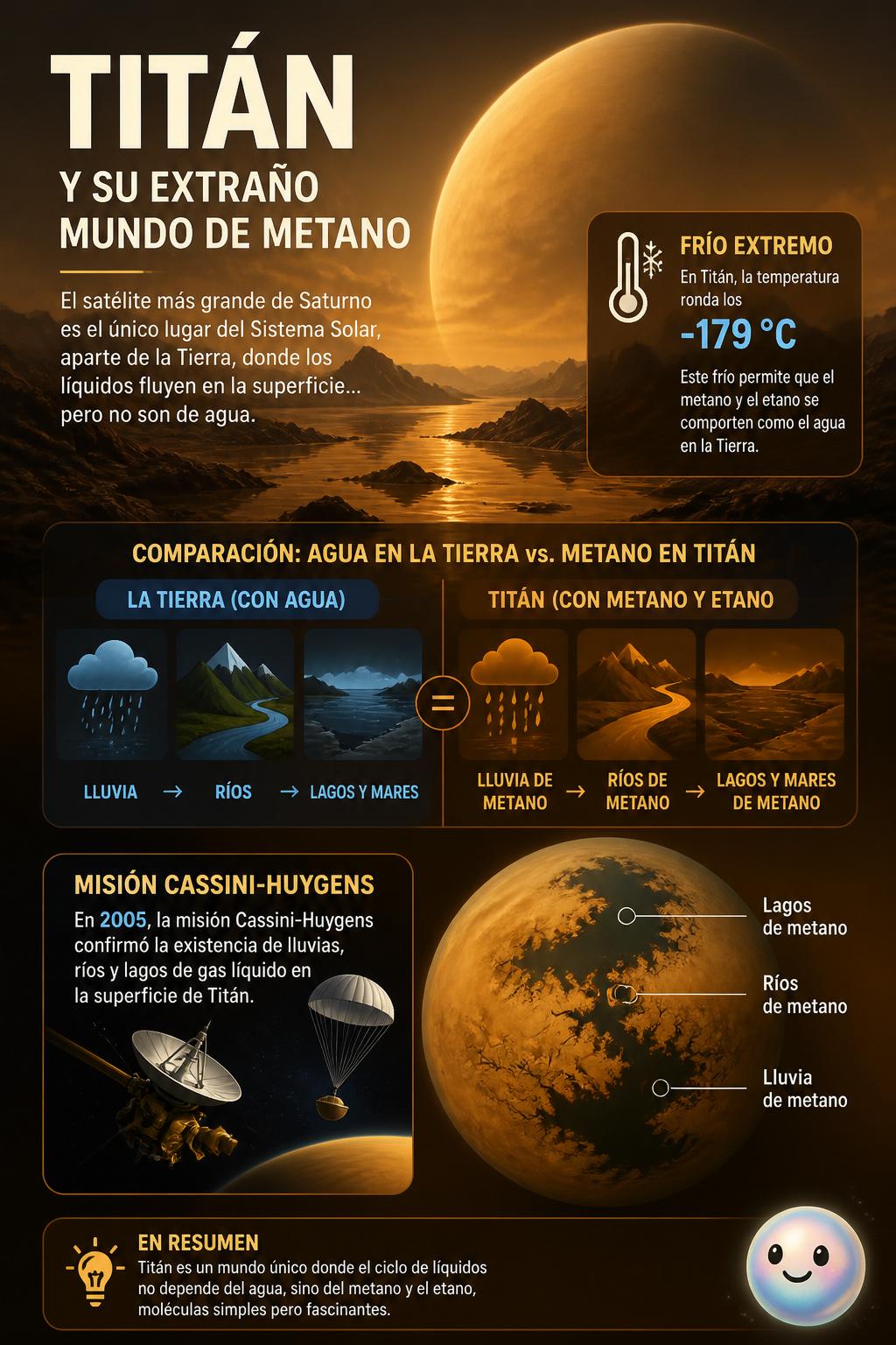 Titán y su extraño mundo de metano