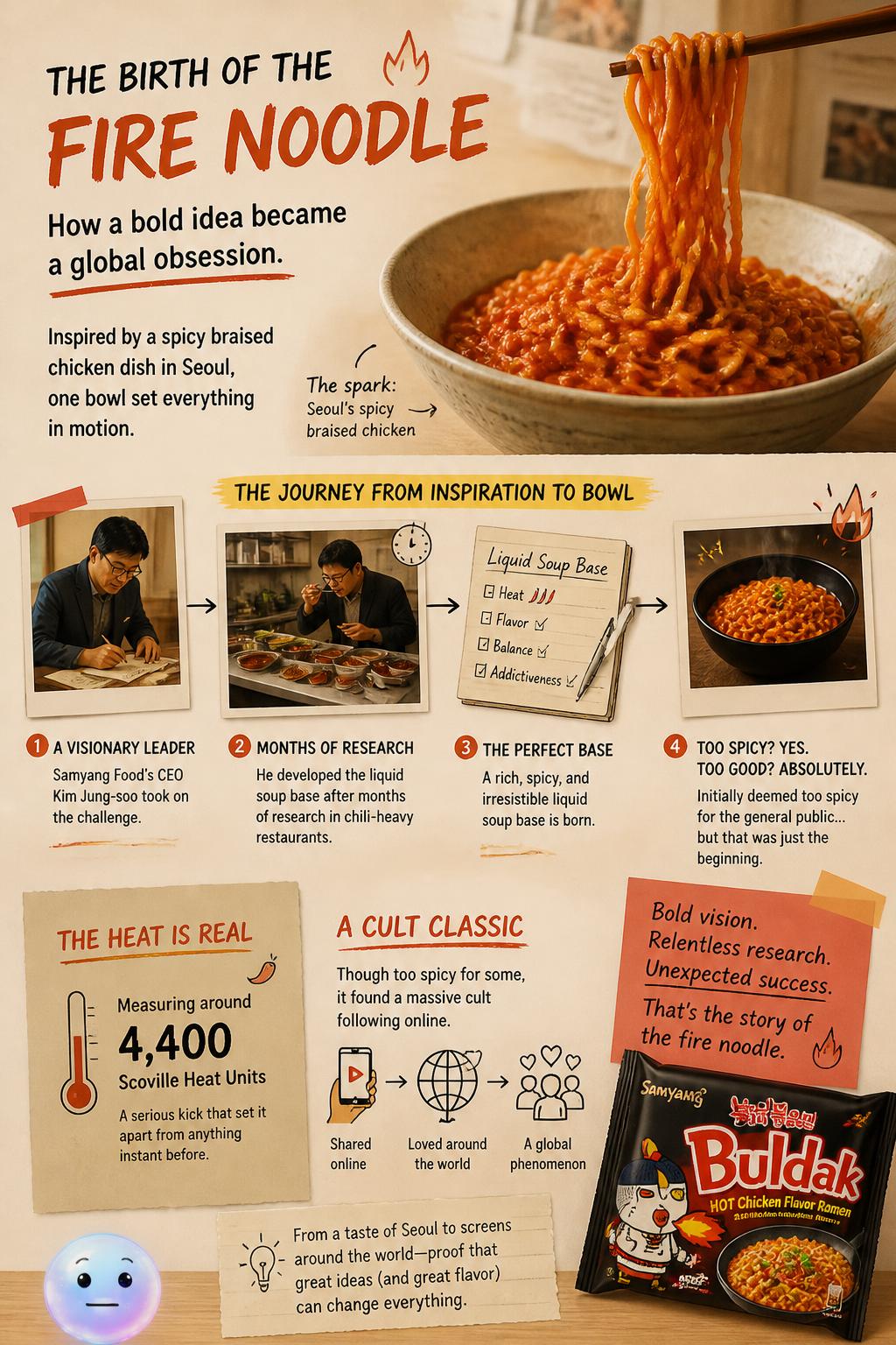 The birth of the fire noodle