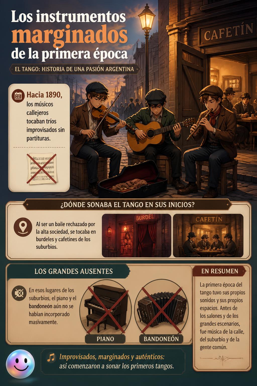 Los instrumentos marginados de la primera época