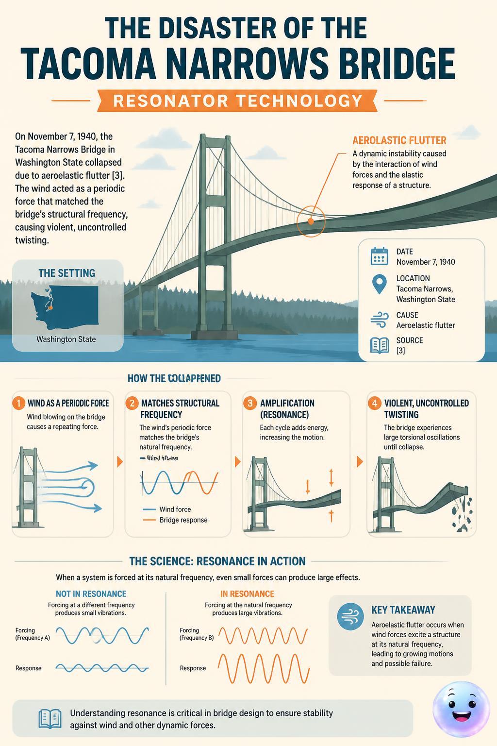 The disaster of the Tacoma Narrows Bridge