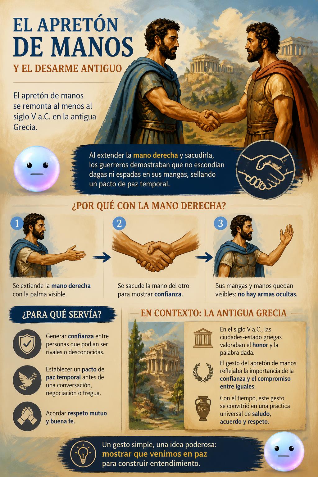 El apretón de manos y el desarme antiguo
