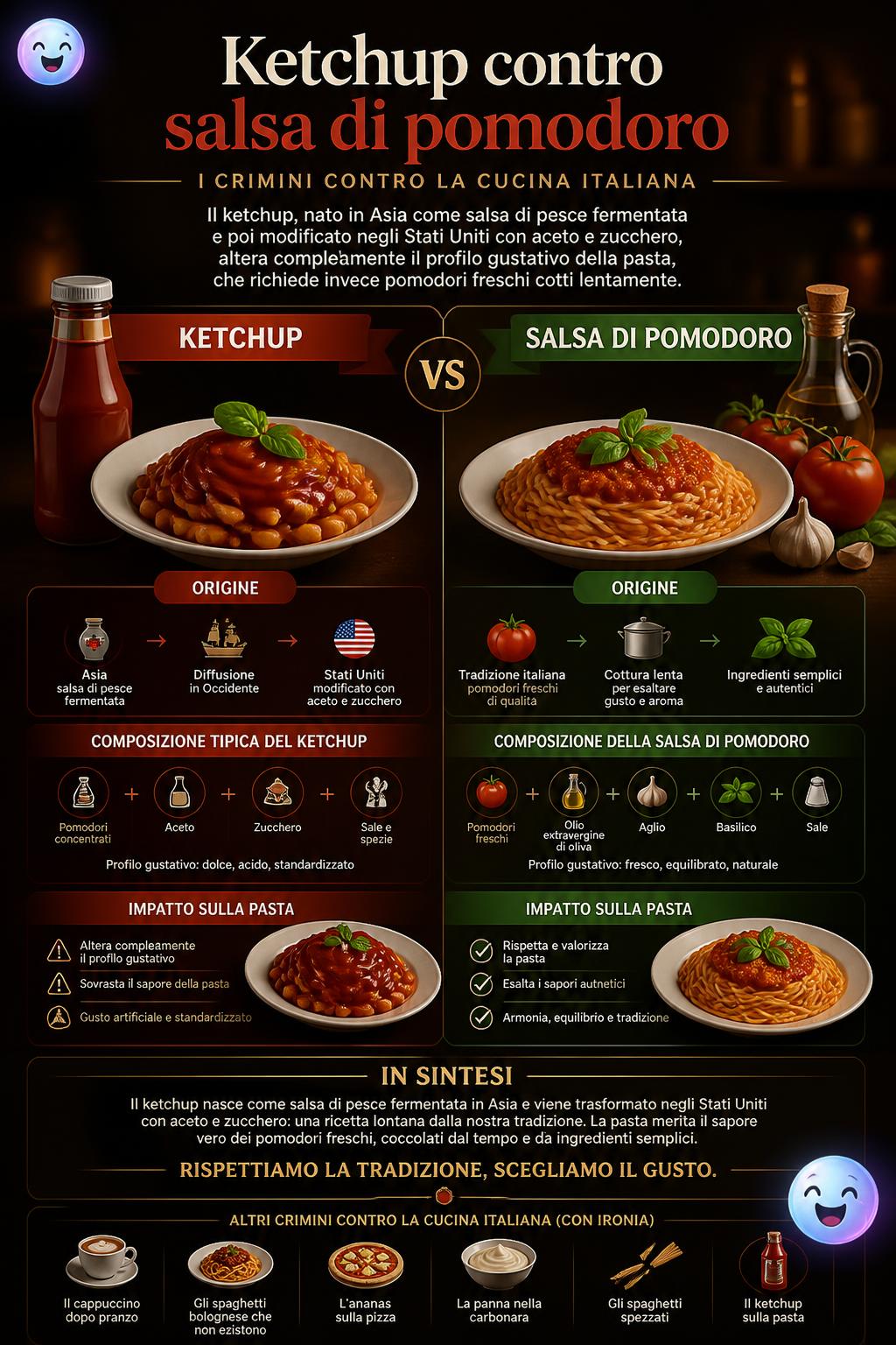 Ketchup contro salsa di pomodoro