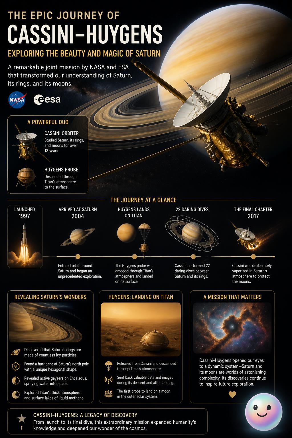 The epic journey of Cassini-Huygens