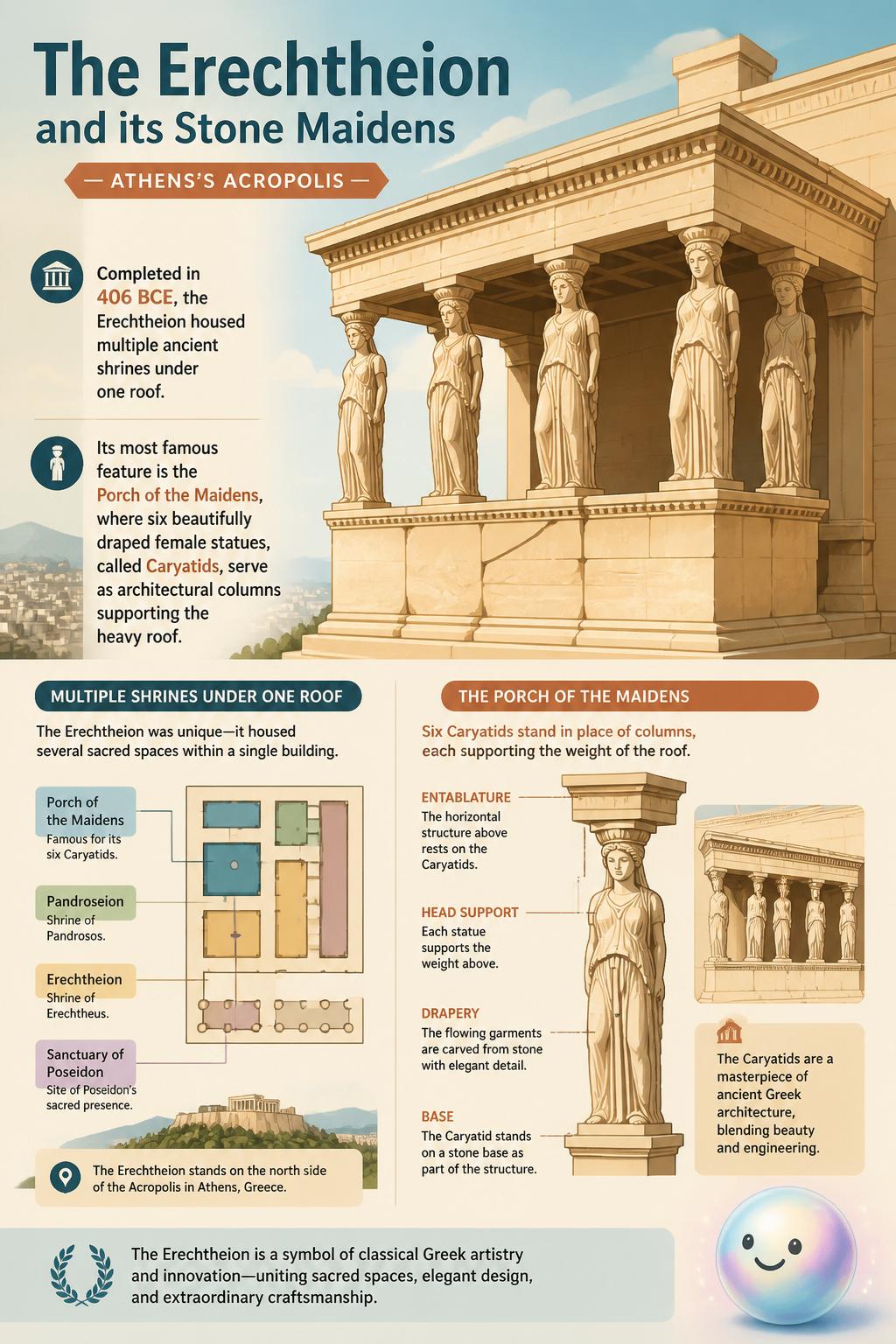 The Erechtheion and its stone maidens