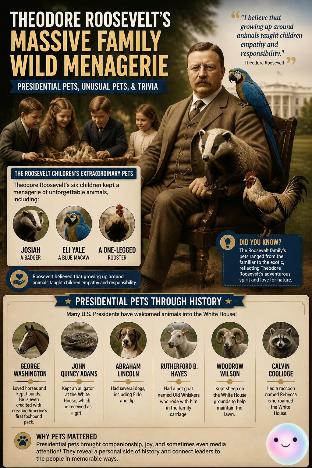 Theodore Roosevelt's massive family wild menagerie
