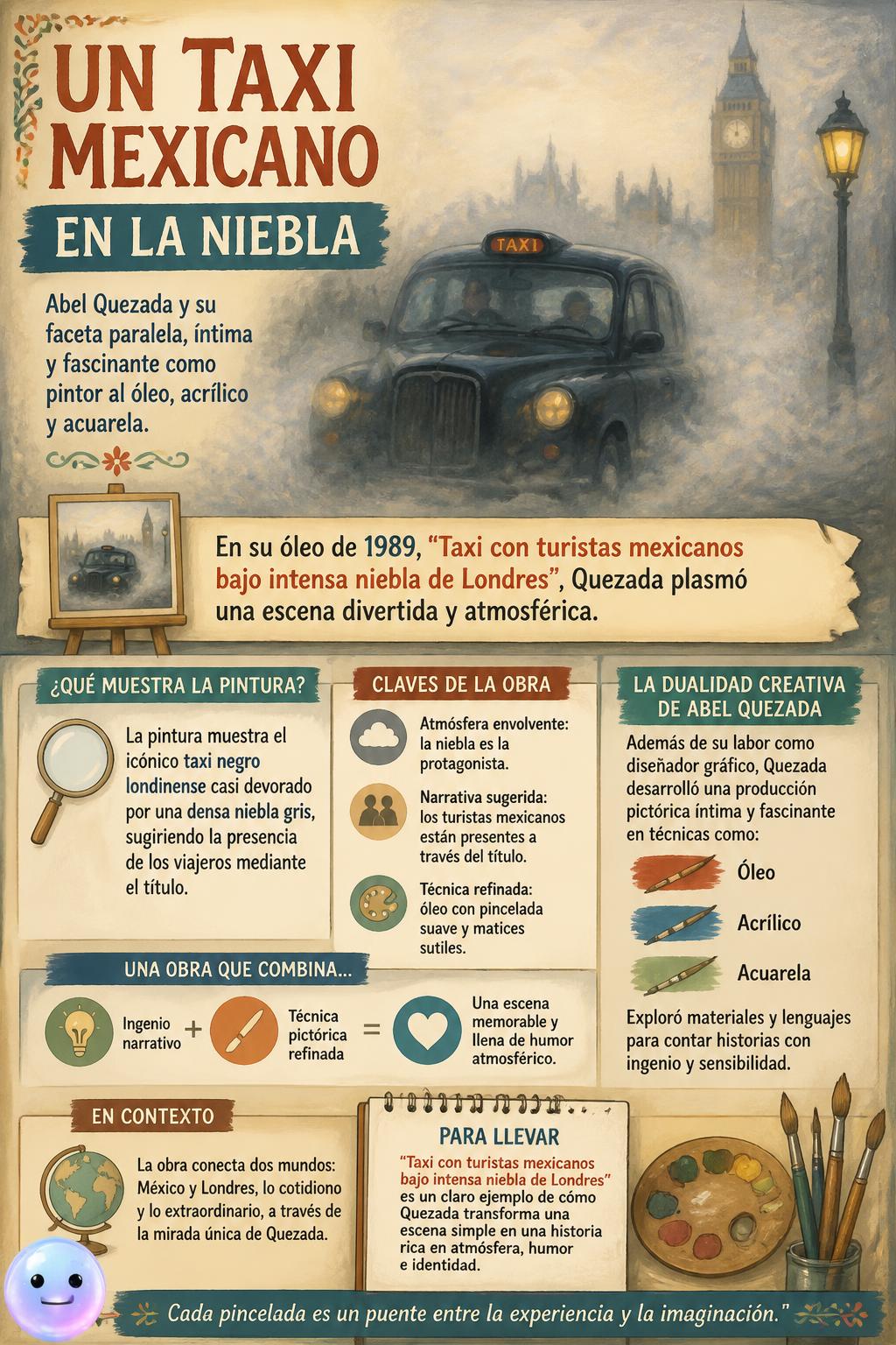 Un taxi mexicano en la niebla