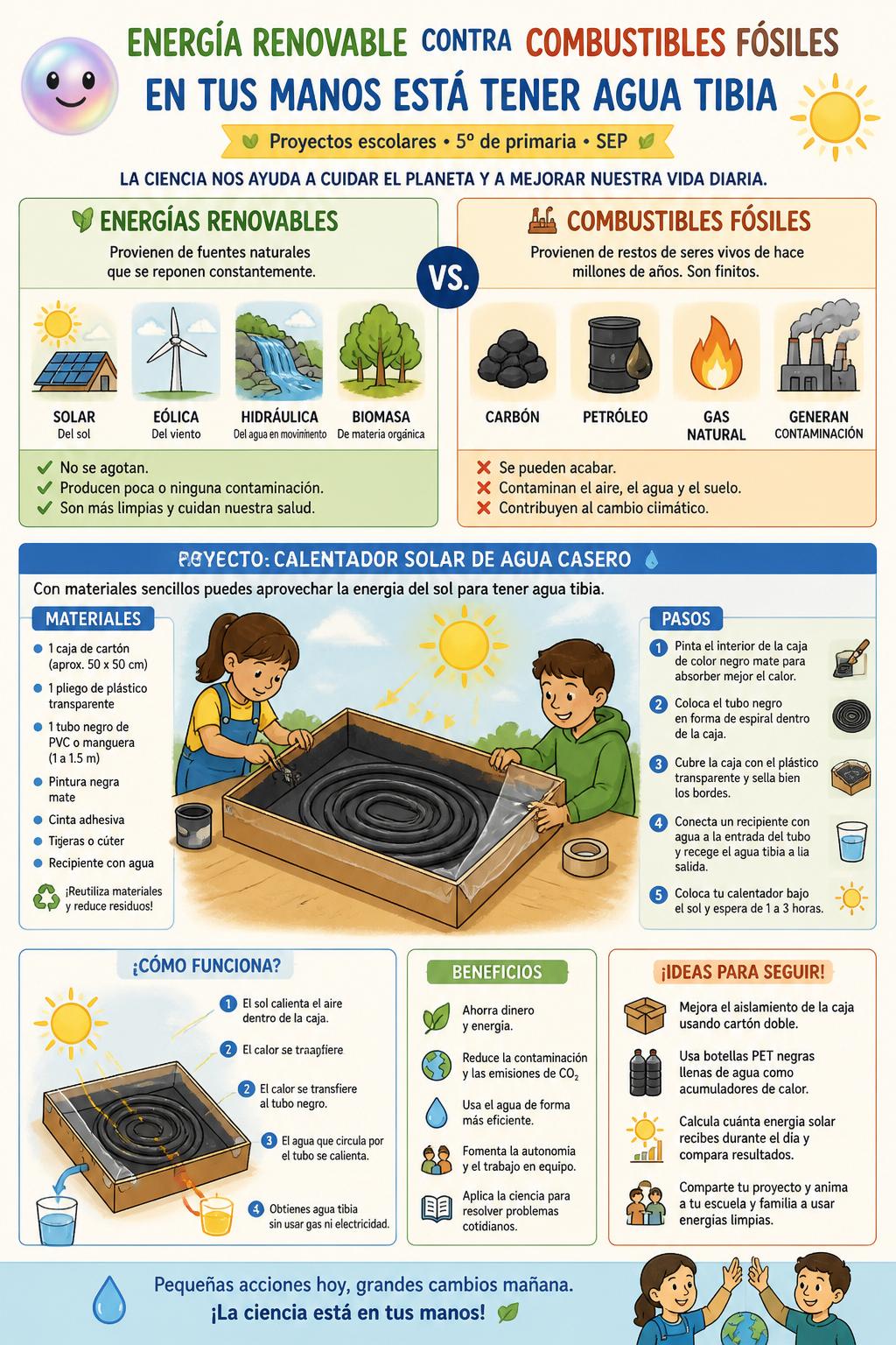 Energía renovable contra combustibles fósiles