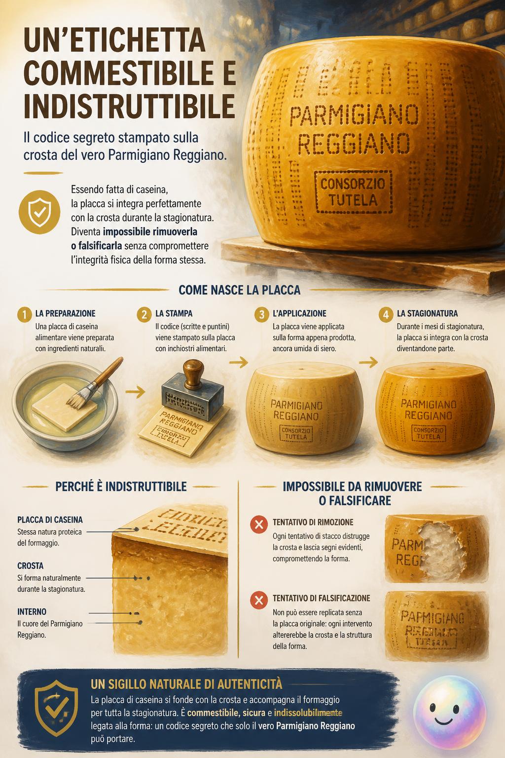 Un'etichetta commestibile e indistruttibile