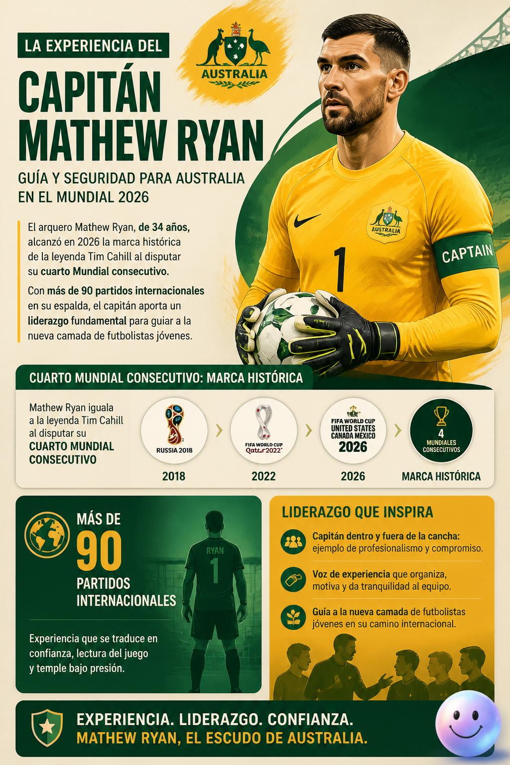 La experiencia del capitán Mathew Ryan