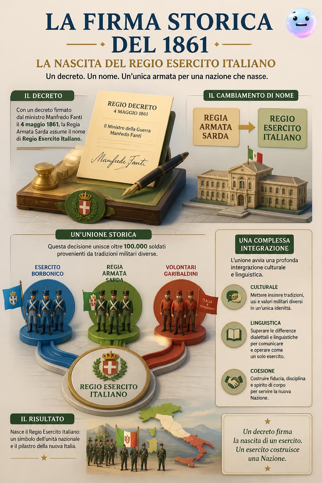 La firma storica del 1861