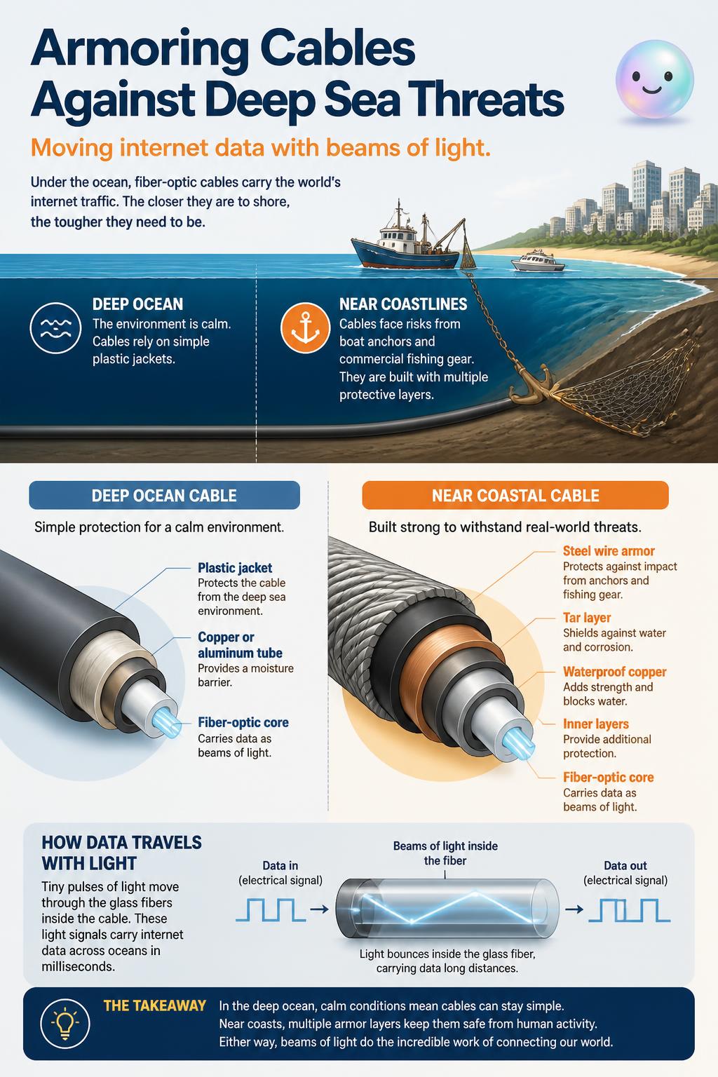 Armoring cables against deep sea threats