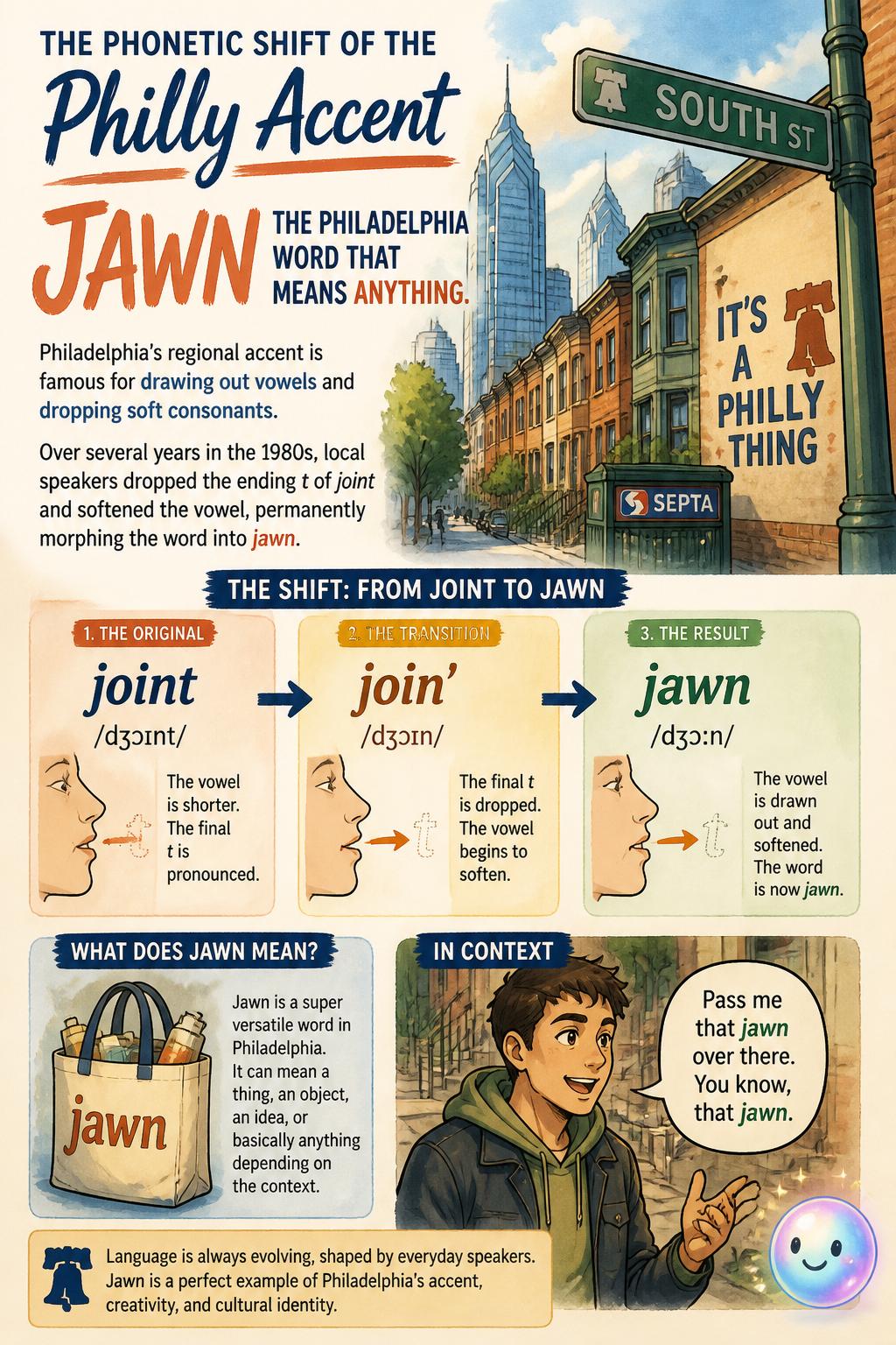 The phonetic shift of the Philly accent