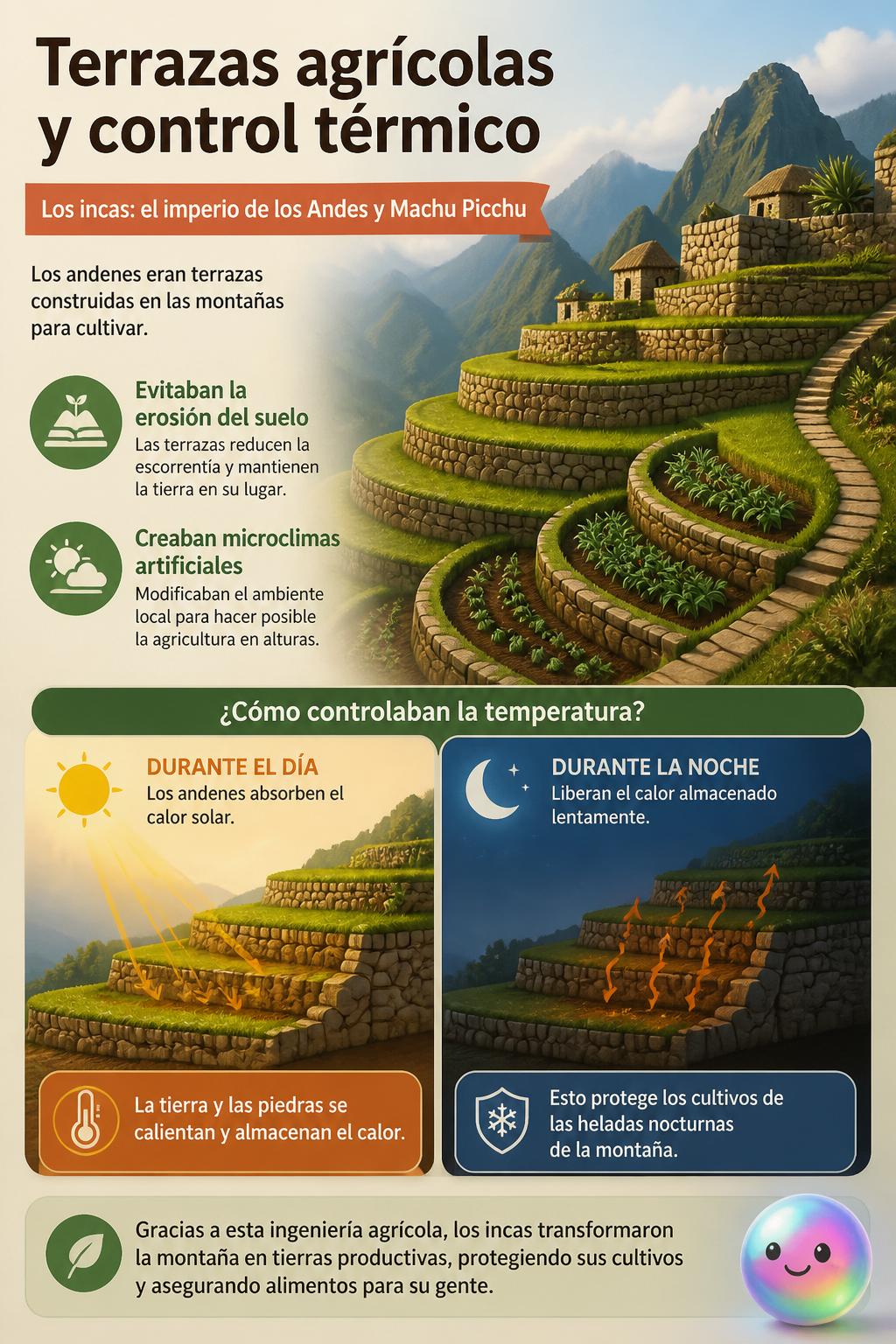 Terrazas agrícolas y control térmico