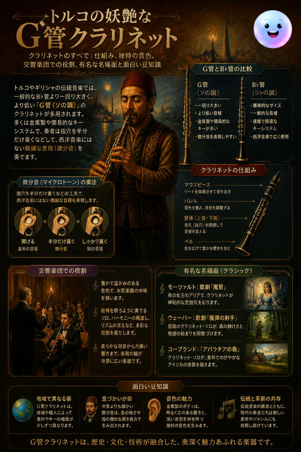 トルコの妖艶なG管クラリネット