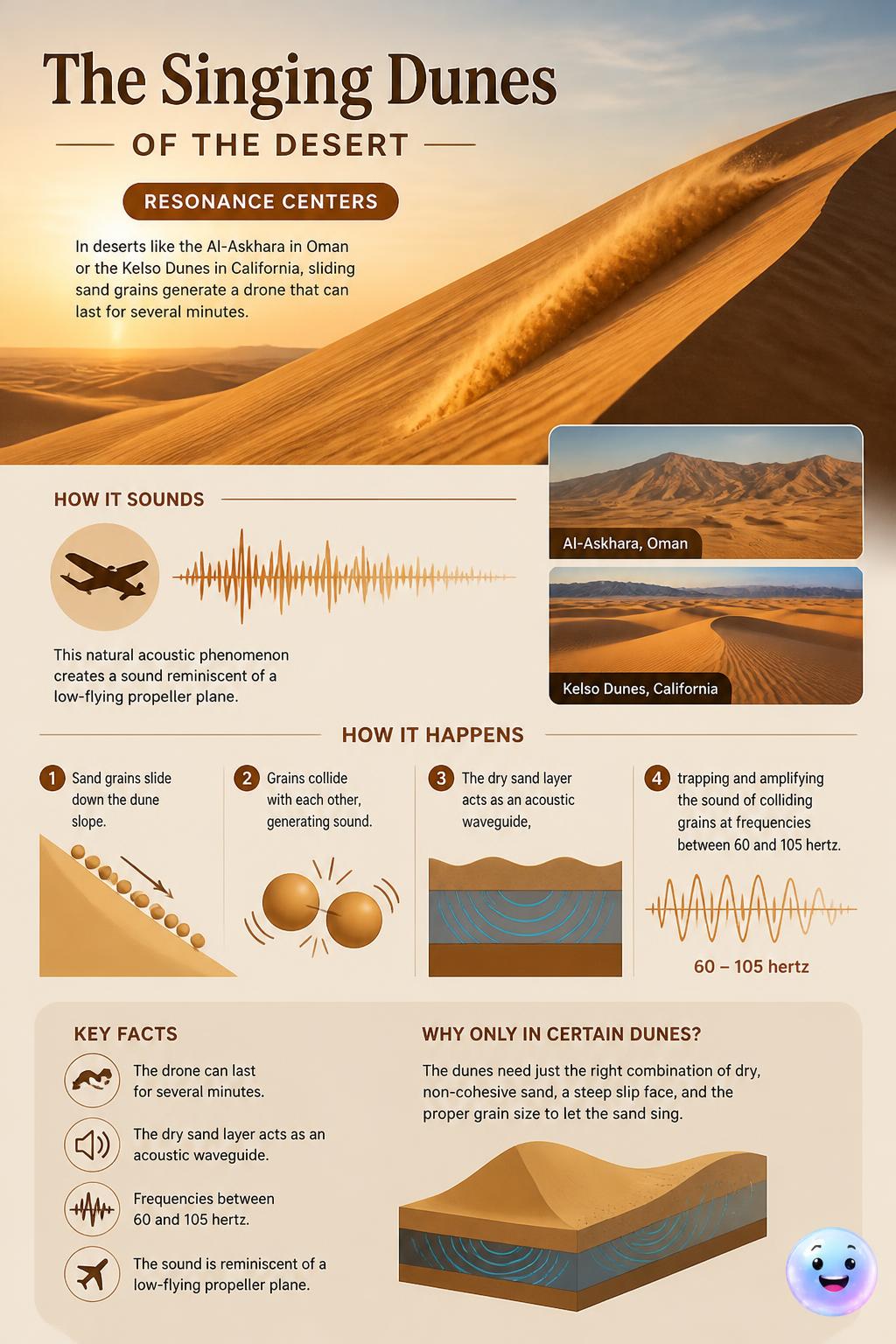 The singing dunes of the desert