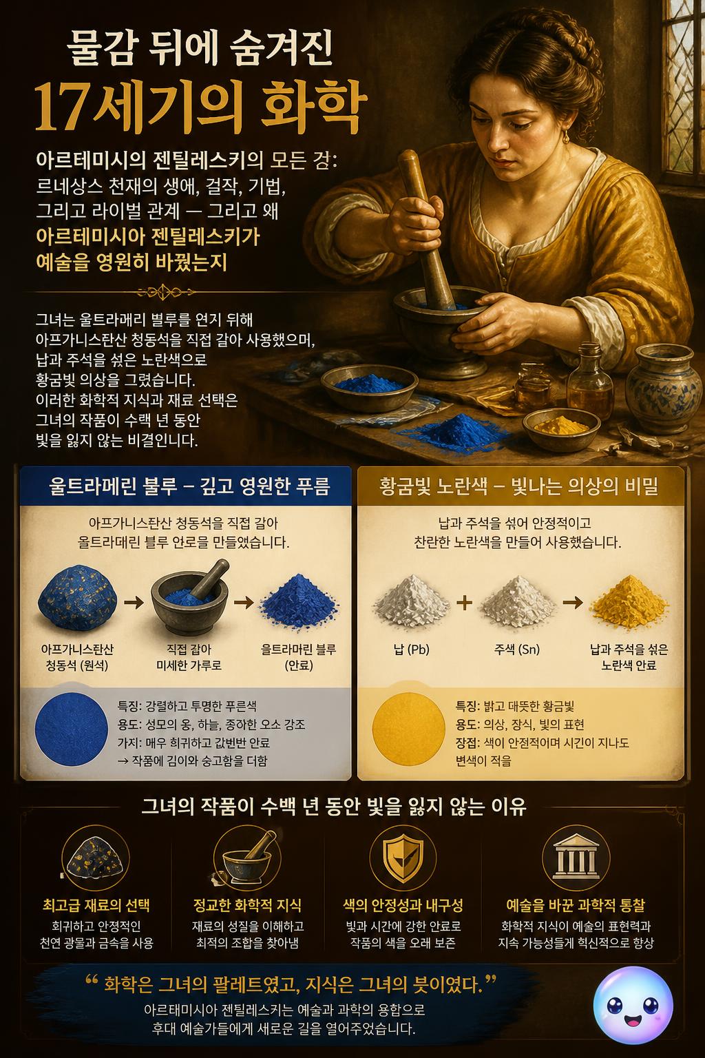 물감 뒤에 숨겨진 17세기의 화학