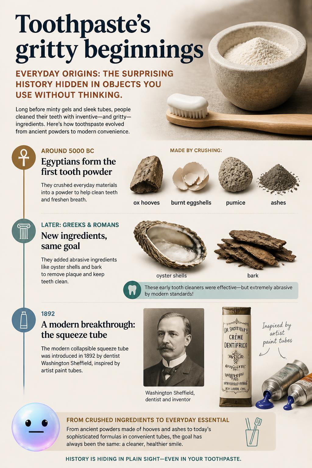 Toothpaste's gritty beginnings