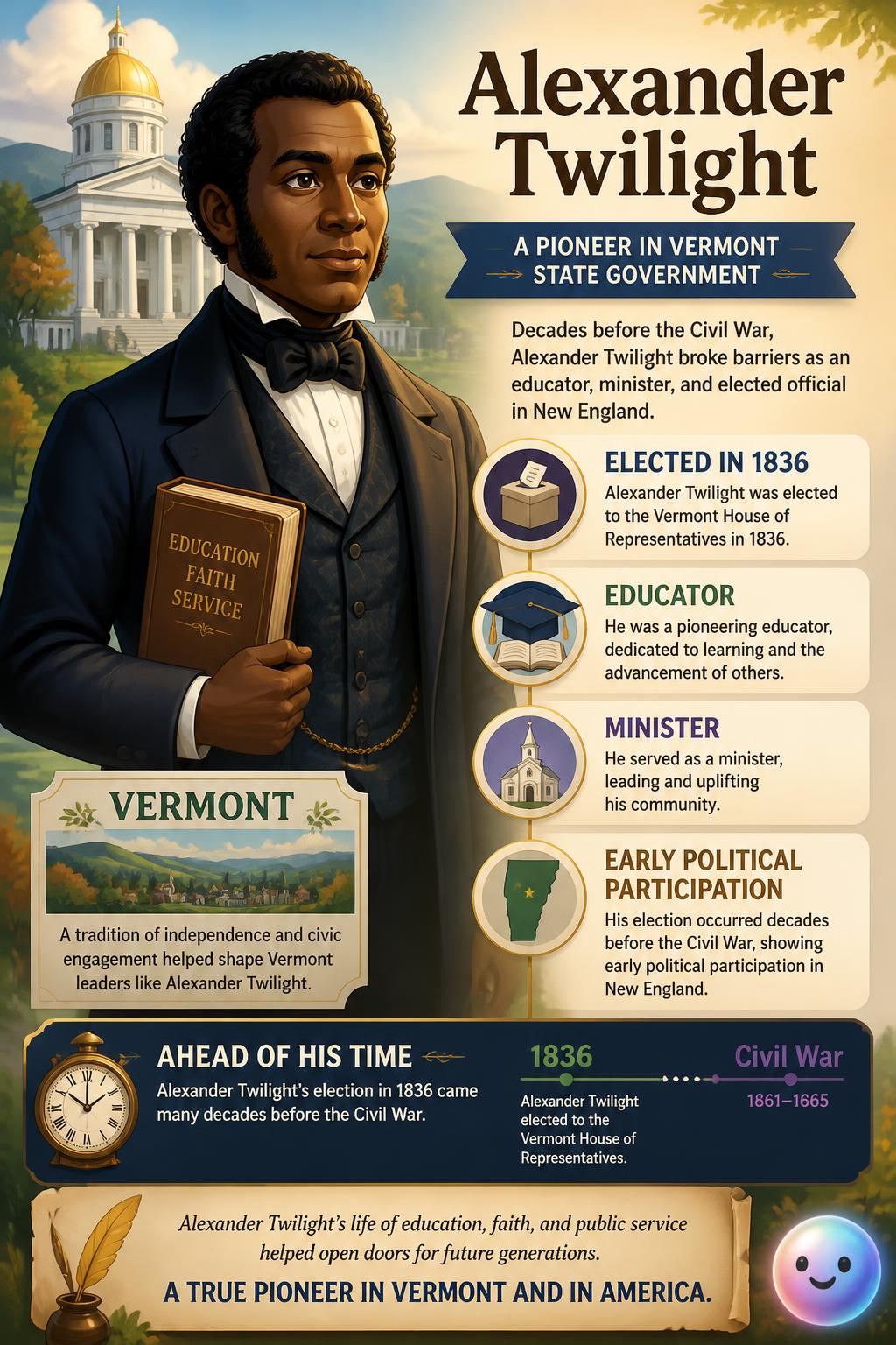 Alexander Twilight in state government