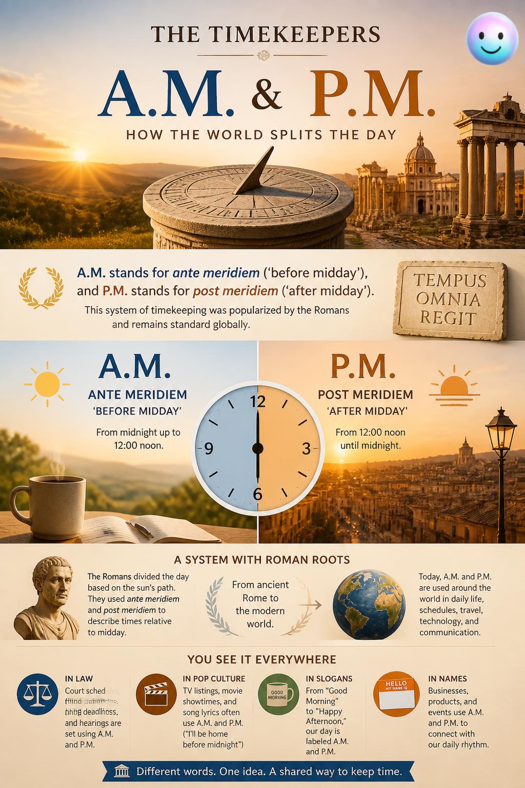 The timekeepers A.M. and P.M.