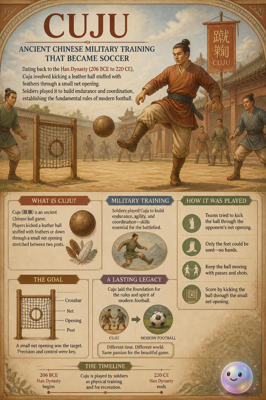 Ancient Chinese military training turned soccer