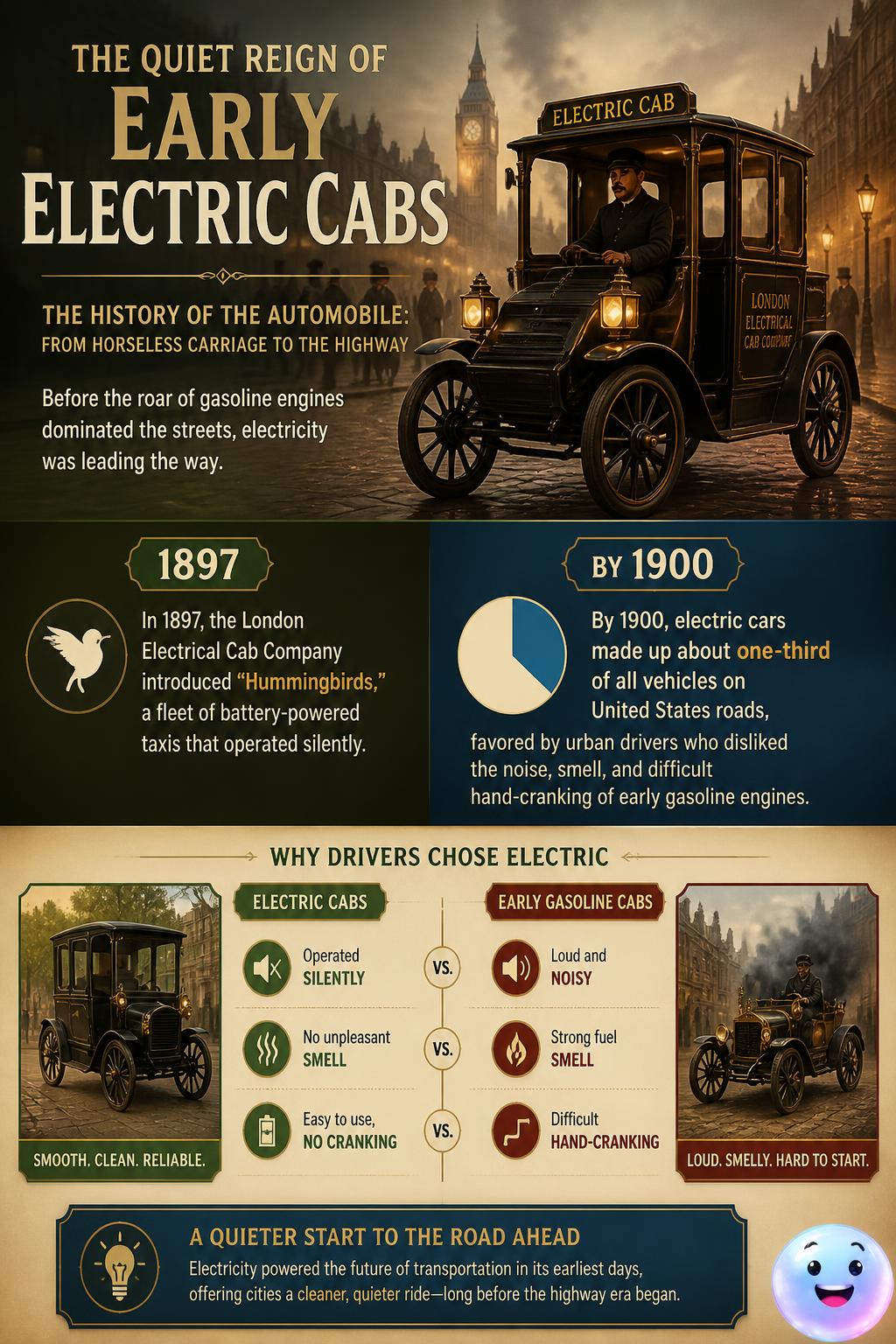 The quiet reign of early electric cabs