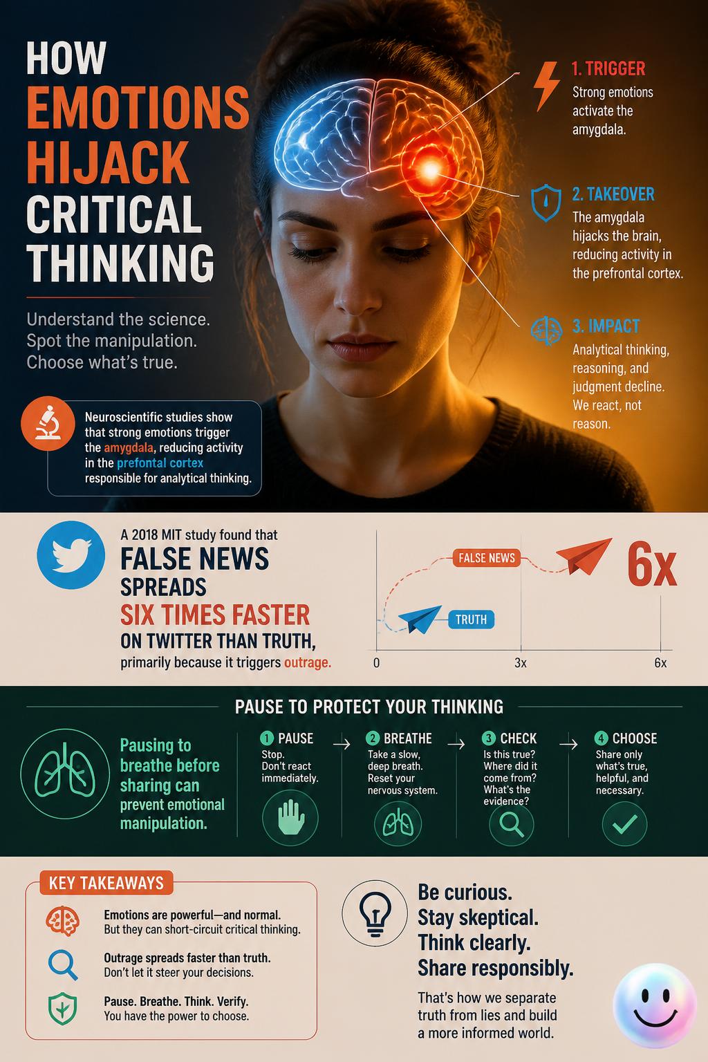 How emotions hijack critical thinking
