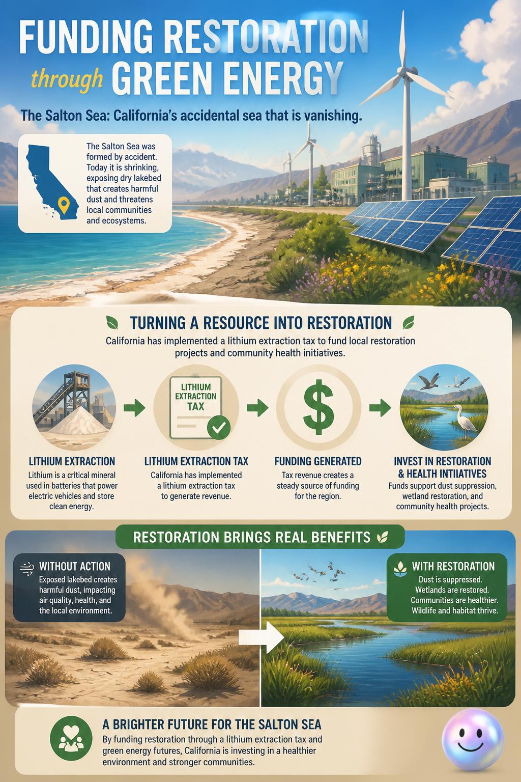 Funding restoration through green energy