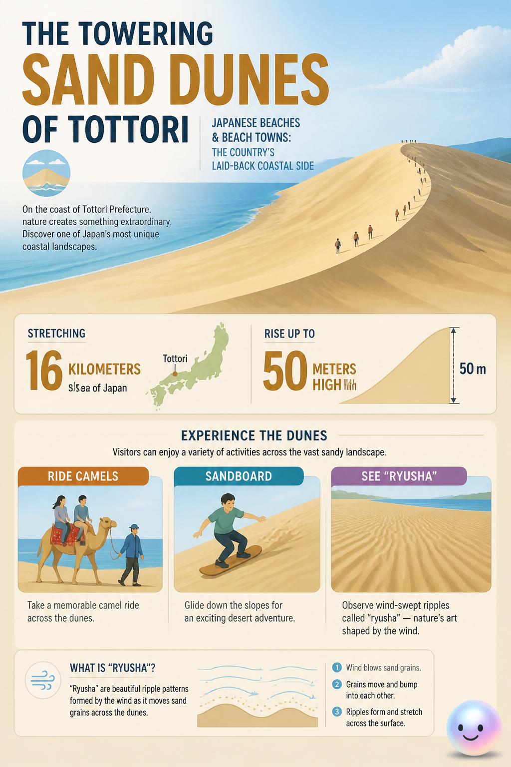 The towering sand dunes of Tottori