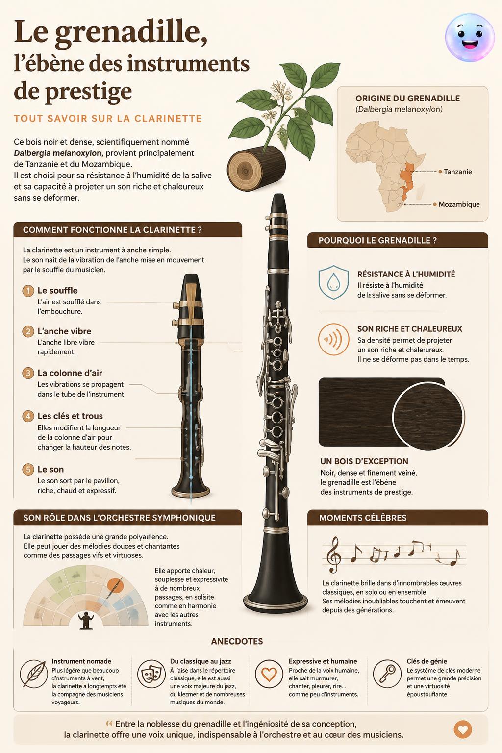Le grenadille, l'ébène des instruments de prestige