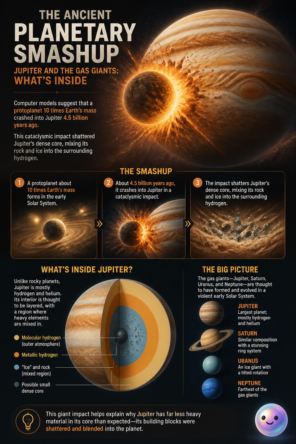 The ancient planetary smashup