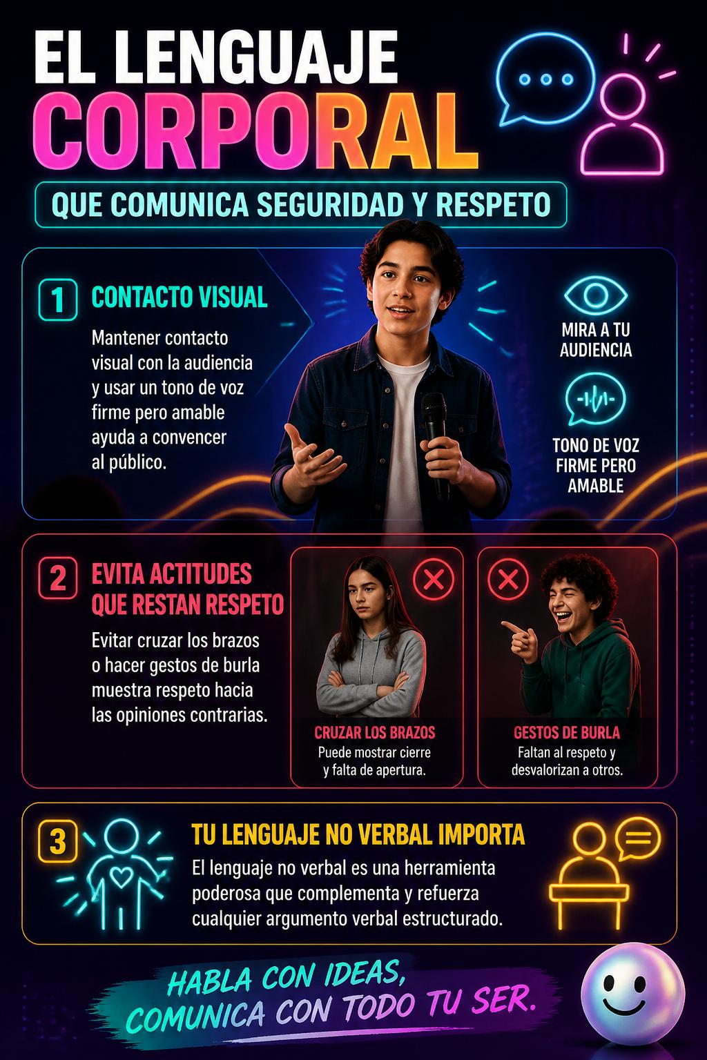 El lenguaje corporal que comunica seguridad y respeto