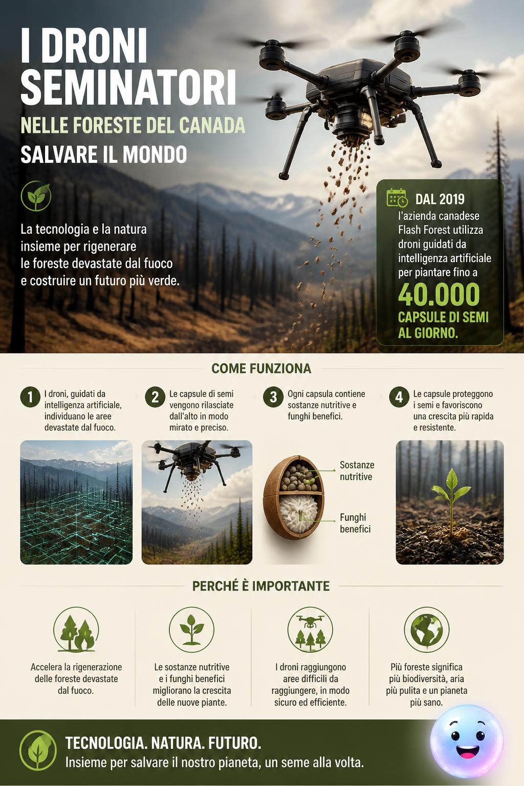 I droni seminatori nelle foreste del Canada