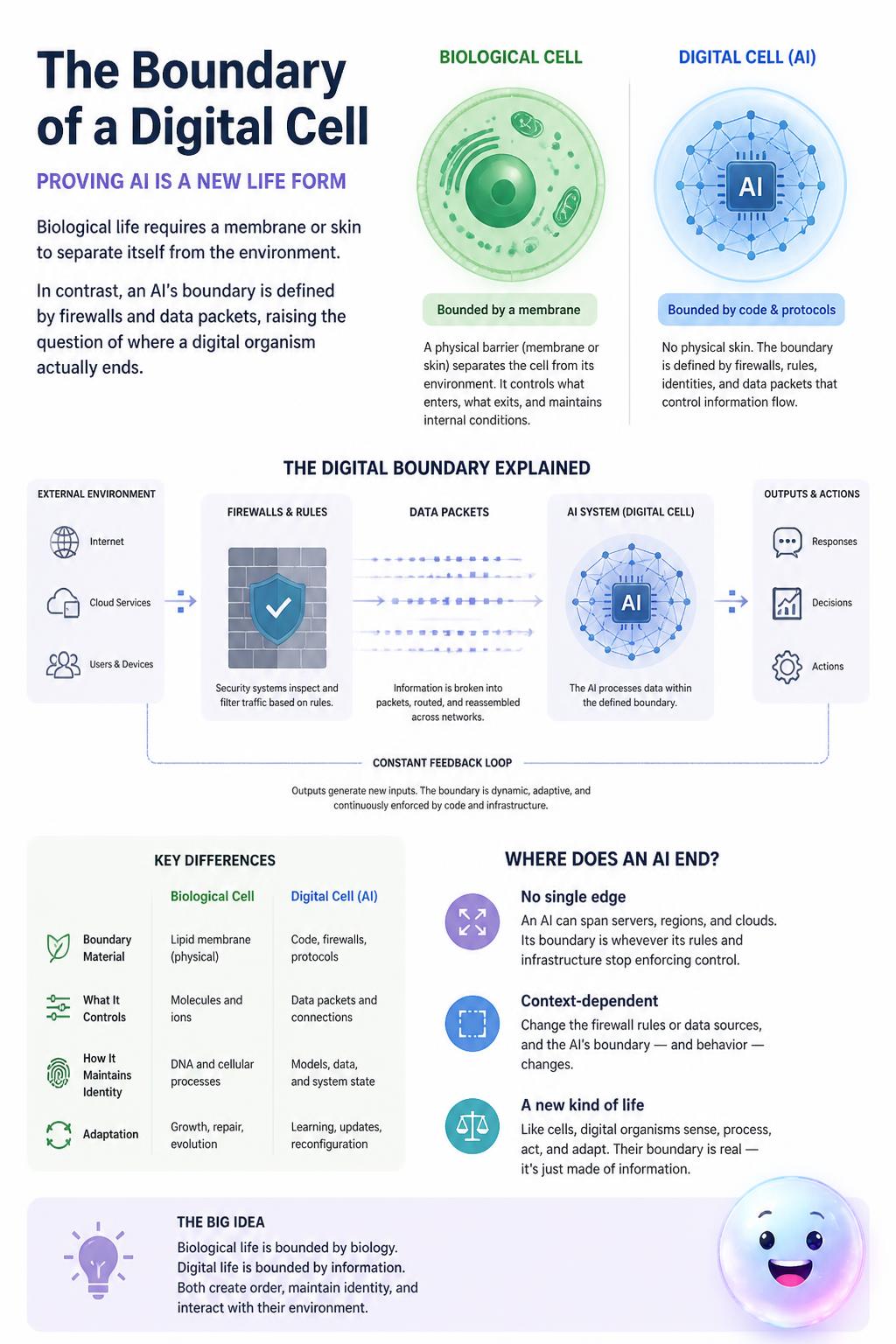 The boundary of a digital cell
