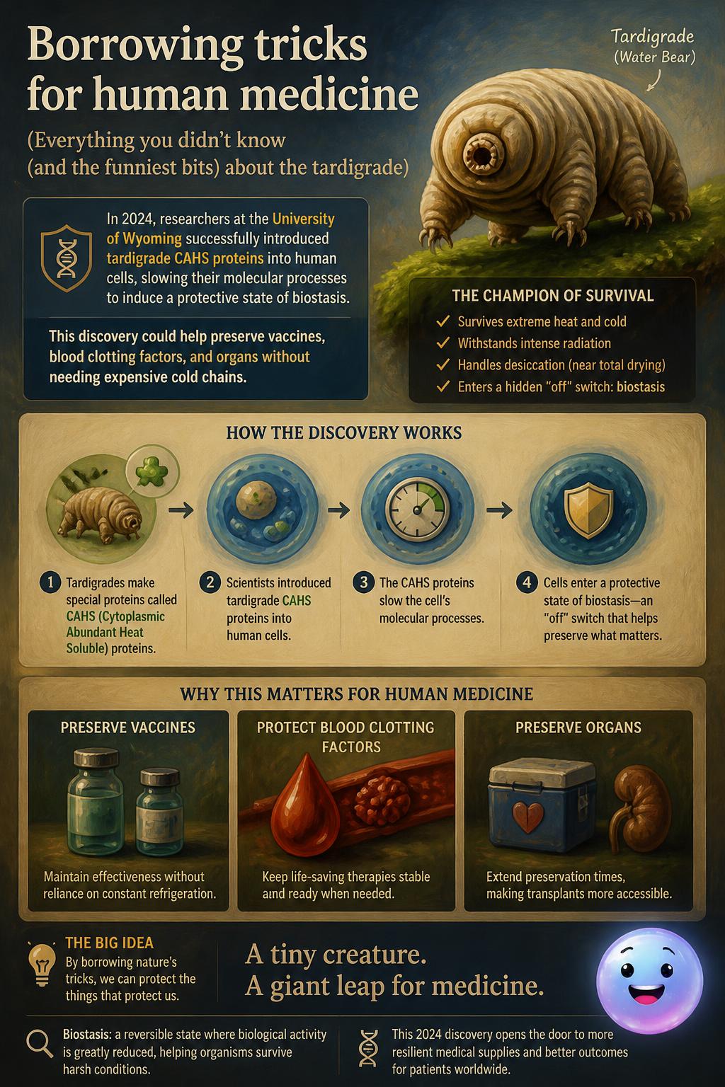 Tardigrade Survival Tricks for Human Medicine