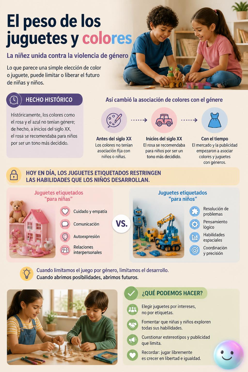 El peso de los juguetes y colores