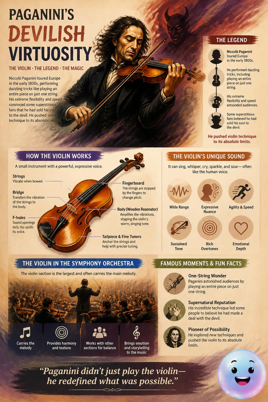 Paganini's devilish virtuosity