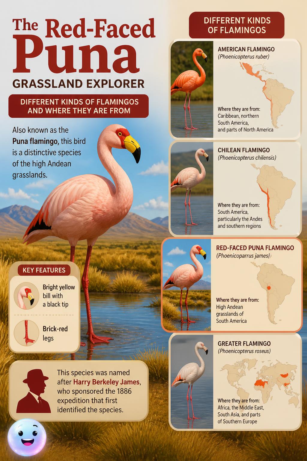 The red-faced puna grassland explorer