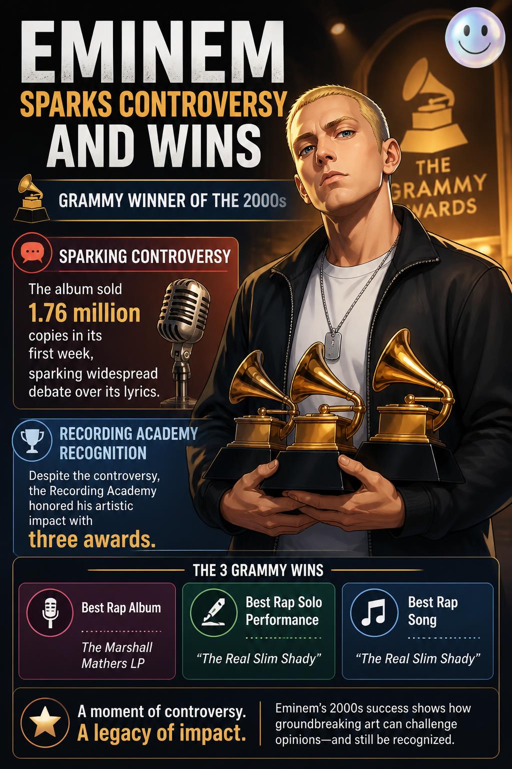 Eminem sparks controversy and wins