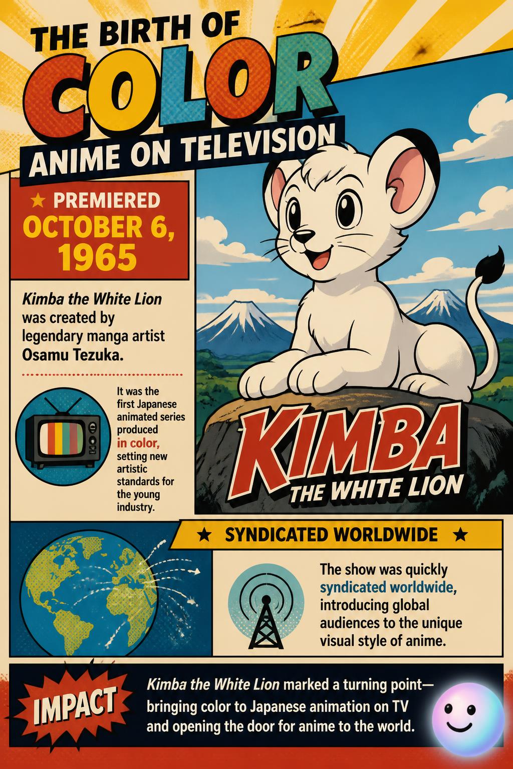 The birth of color anime on television