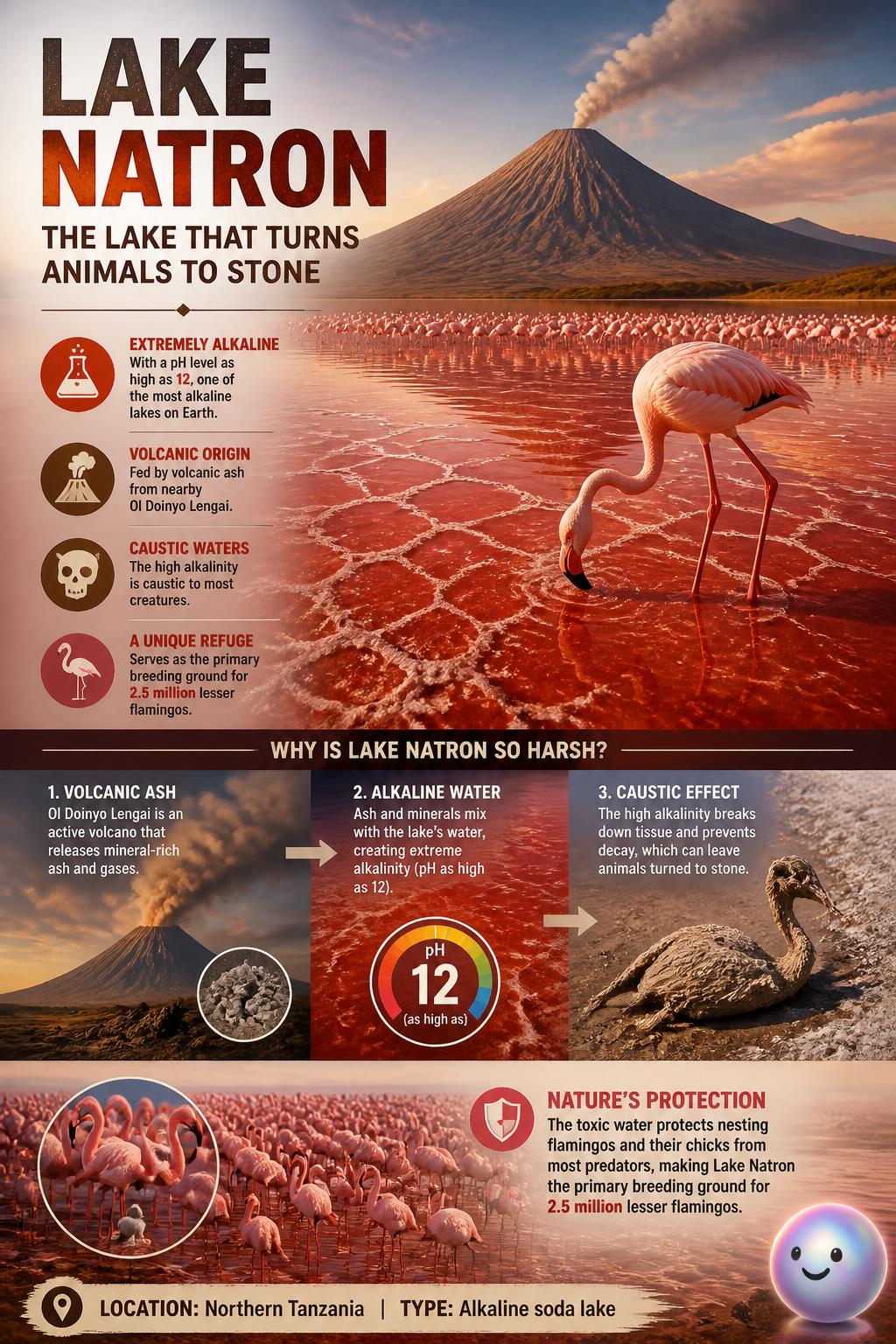 Lake Natron: The lake that turns animals to stone