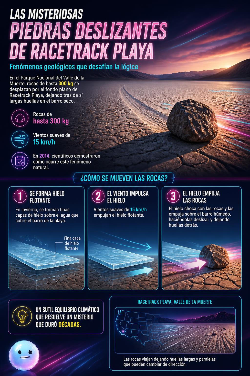 Las misteriosas piedras deslizantes de Racetrack Playa