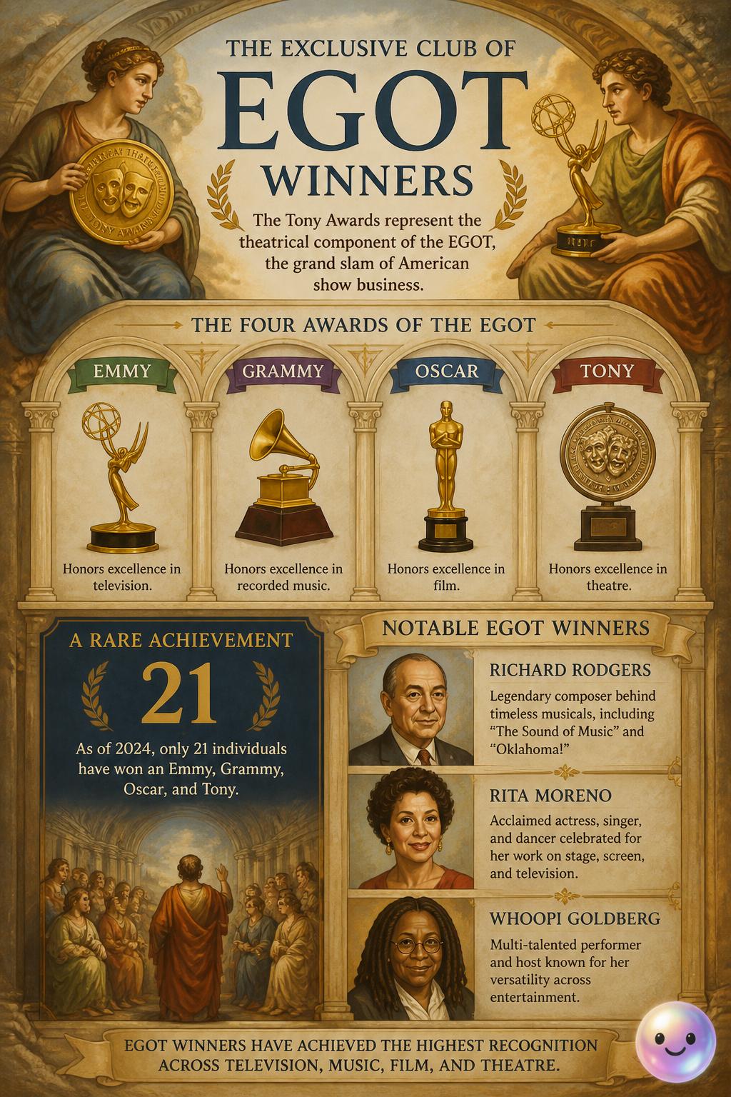 The exclusive club of EGOT winners