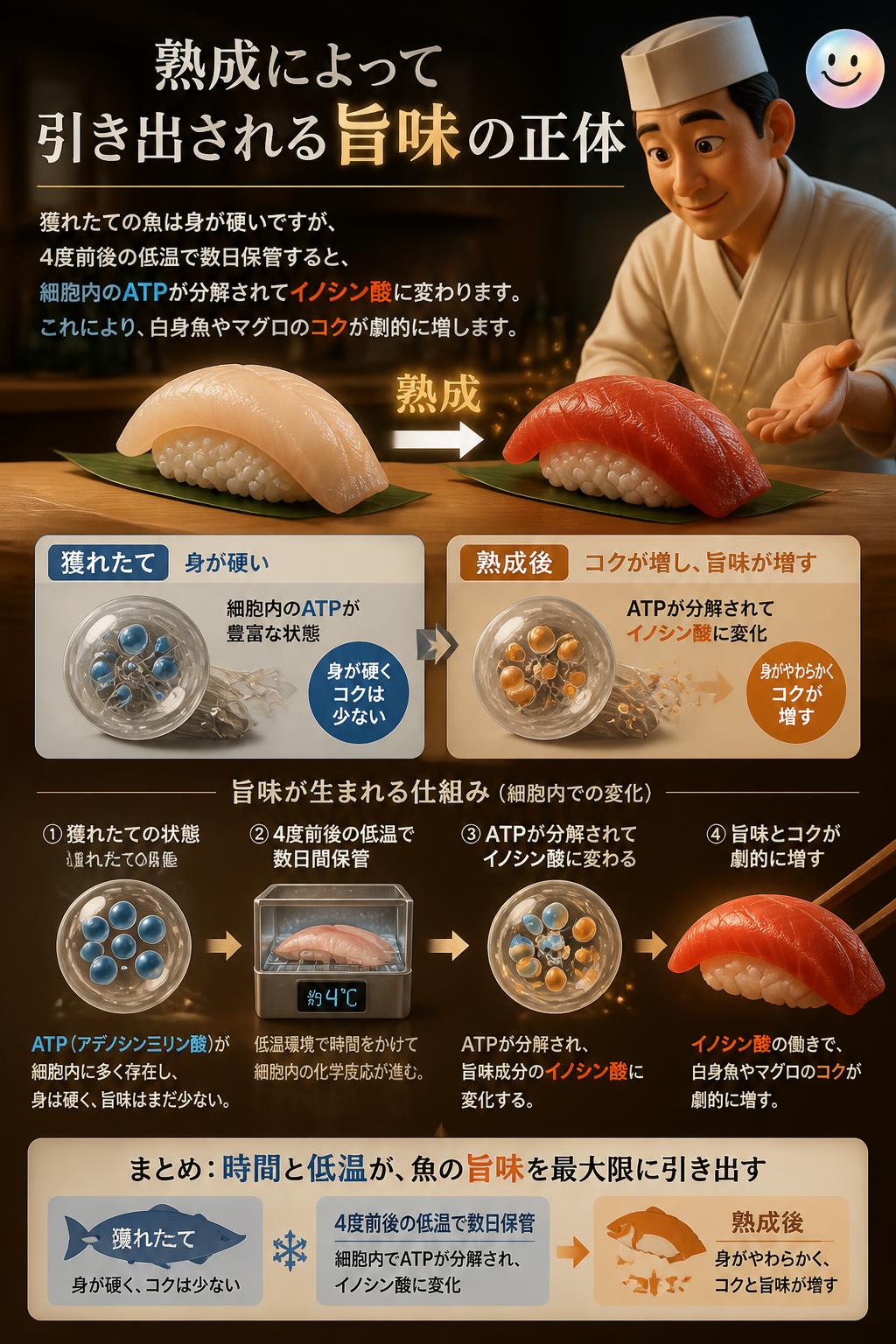 熟成によって引き出される旨味の正体